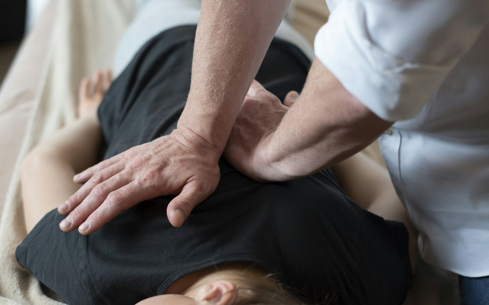 Hands-on chiropractic adjustment care